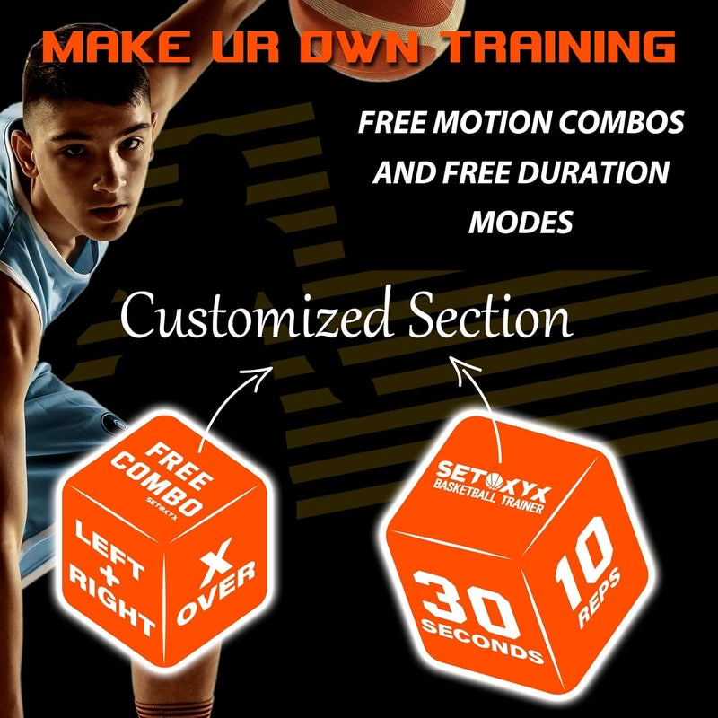 SETOXYX Basketball Dribble Skills Dice Set - Training Equipment - Basketball Gift for Boys.Dribble Skills Training for Beginner and Party Favors - Image 4